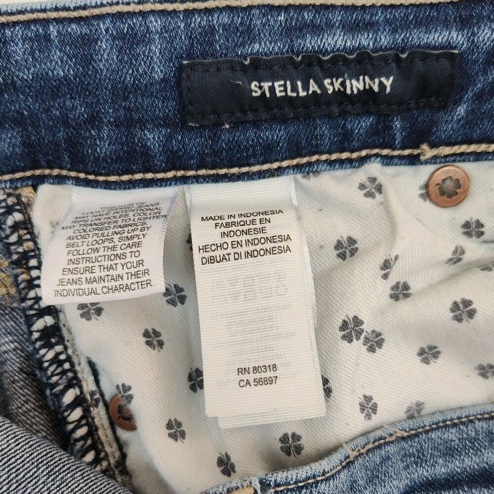 Lucky Brand Stella Skinny Distressed Cropped Women's Jeans, Size 00/24, Raw Hem - Picture 11 of 13